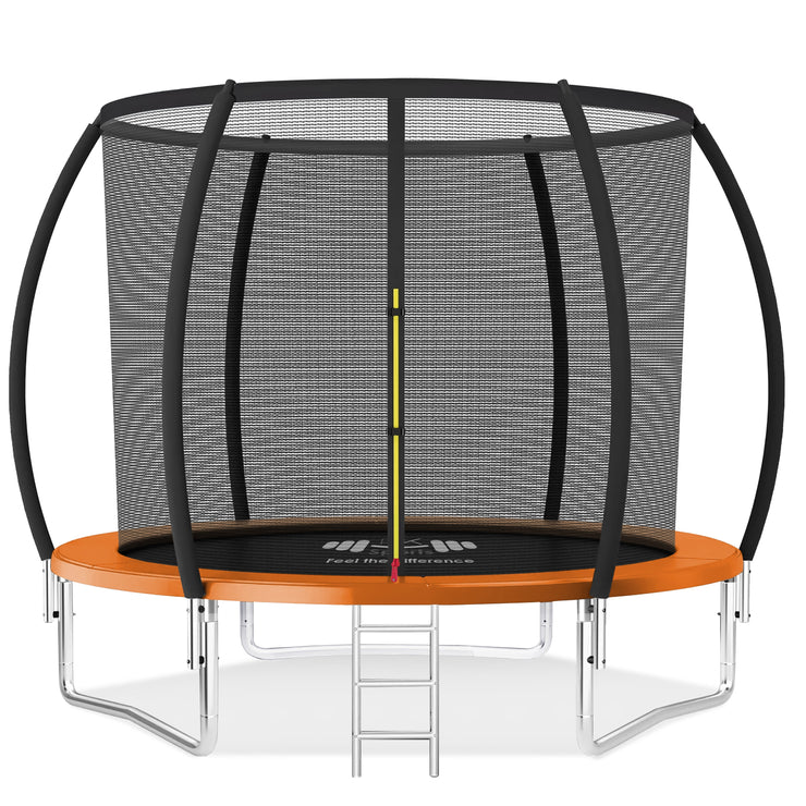 Outdoor Trampoline 6FT/8FT/10FT/12FT - Rebounder Trampoline for Toddlers, Kids & Adults with Safety Enclosure Net, Anti-tear, UV-Proof Pad, Exercise & Fitness