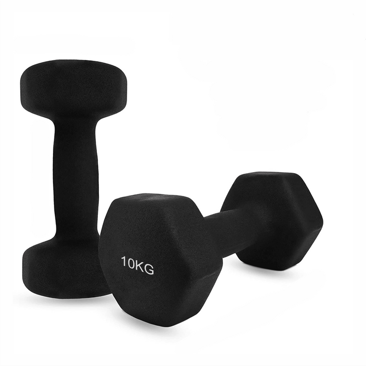 1KG Neoprene Plastic Dip Dumbbells Set