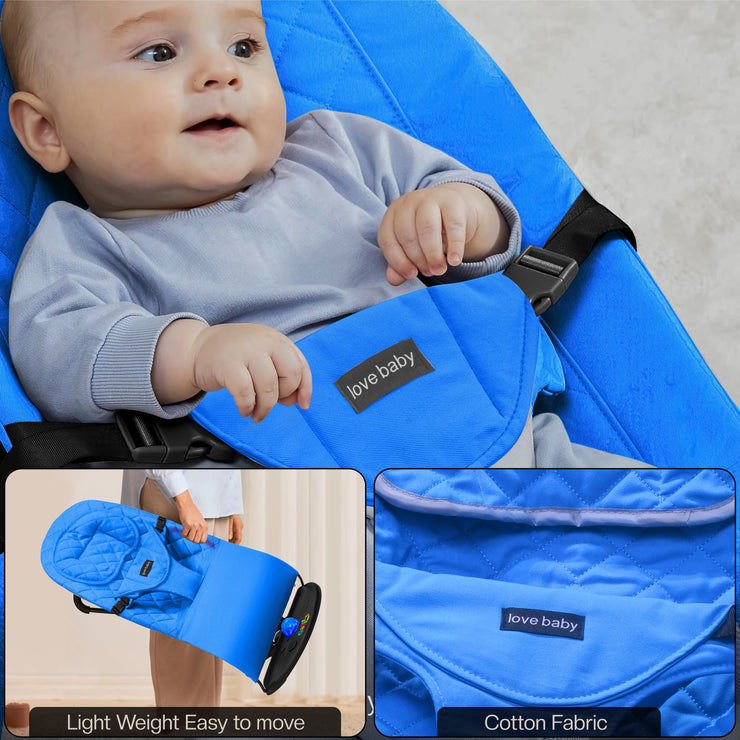Newborn Baby Bouncer Chair – Soft & Durable Infant Rocker Seat, Foldable & Portable – UK Made Baby Rocking Chair