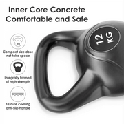 12kg Vinyl Coated Kettlebell – Heavy Duty Weight for Home Gym Workouts, Strength Training & Fitness – Ideal for Men & Women