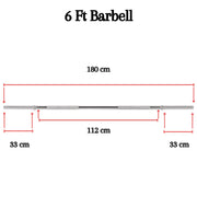 Standard 1" Chrome Barbell – 4ft, 5ft, 6ft, 7ft | Knurled Grip, Collars Included | Fits 1" Weight Plates – Home Gym & Strength Training