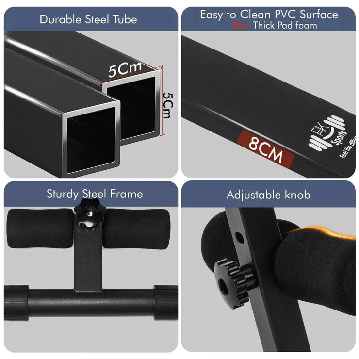 Sit Up Bench adjustable Core ABS Workout Multipurpose Thigh Support for Home Gym