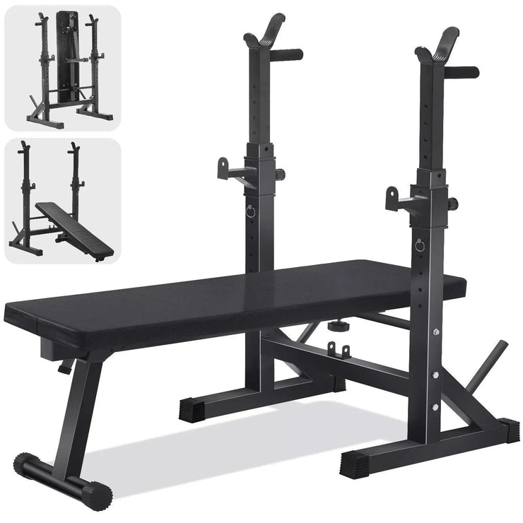 Weight Training Bench Press Multi-Function Adjustable Barbell Lifting Gym Rack