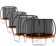 Outdoor Trampoline 6FT/8FT/10FT/12FT - Rebounder Trampoline for Toddlers, Kids & Adults with Safety Enclosure Net, Anti-tear, UV-Proof Pad, Exercise & Fitness