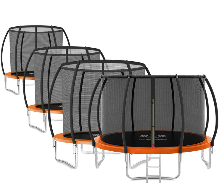 Outdoor Trampoline 6FT/8FT/10FT/12FT - Rebounder Trampoline for Toddlers, Kids & Adults with Safety Enclosure Net, Anti-tear, UV-Proof Pad, Exercise & Fitness