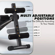 Sit Up Bench adjustable Core ABS Workout Multipurpose Thigh Support for Home Gym