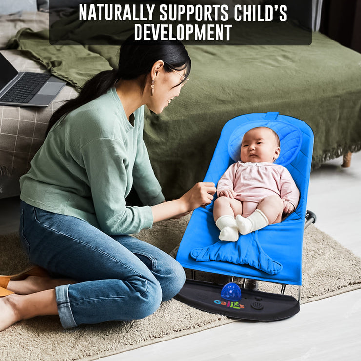 Newborn Baby Bouncer Chair – Soft & Durable Infant Rocker Seat, Foldable & Portable – UK Made Baby Rocking Chair