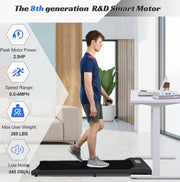 2 In 1 Under Desk Electric Treadmill 2.5HP, Remote Control, Display, Walking Jogging Running Machine Fitness Equipment For Home Gym Office