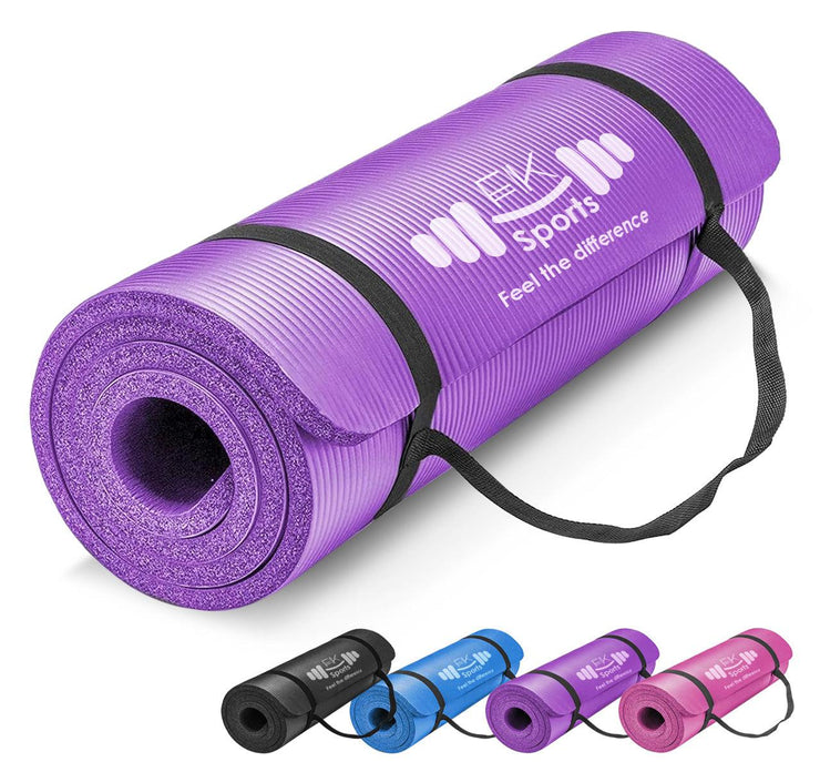 Yoga Mat 15mm Thick Exercise Mat Gym Workout Fitness Pilates Home Non Slip NBR