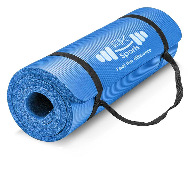 Yoga Mat 15mm Thick Exercise Mat Gym Workout Fitness Pilates Home Non Slip NBR