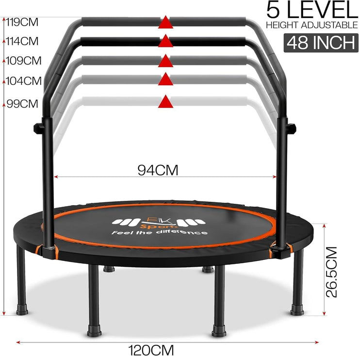Mini Trampoline Foldable Trampoline Fitness Rebounder Exercise Bouncer 40/48"