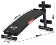 Sit Up Bench adjustable Core ABS Workout Multipurpose Thigh Support for Home Gym