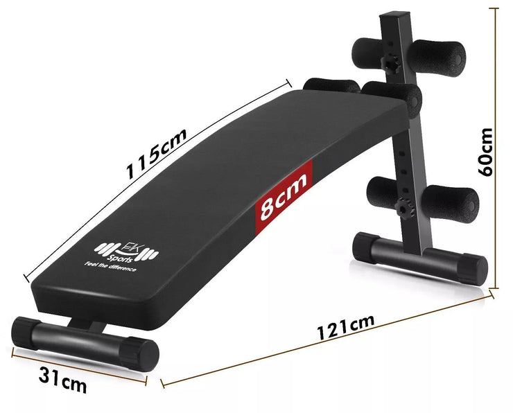 Sit Up Bench adjustable Core ABS Workout Multipurpose Thigh Support for Home Gym