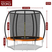 Outdoor Trampoline 6FT/8FT/10FT/12FT - Rebounder Trampoline for Toddlers, Kids & Adults with Safety Enclosure Net, Anti-tear, UV-Proof Pad, Exercise & Fitness