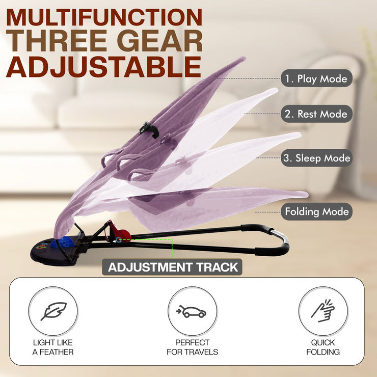 Newborn Baby Bouncer Chair – Soft & Durable Infant Rocker Seat, Foldable & Portable – UK Made Baby Rocking Chair