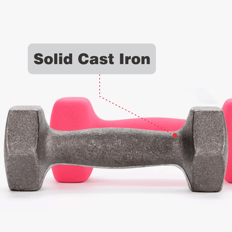 1KG Neoprene Plastic Dip Dumbbells Set