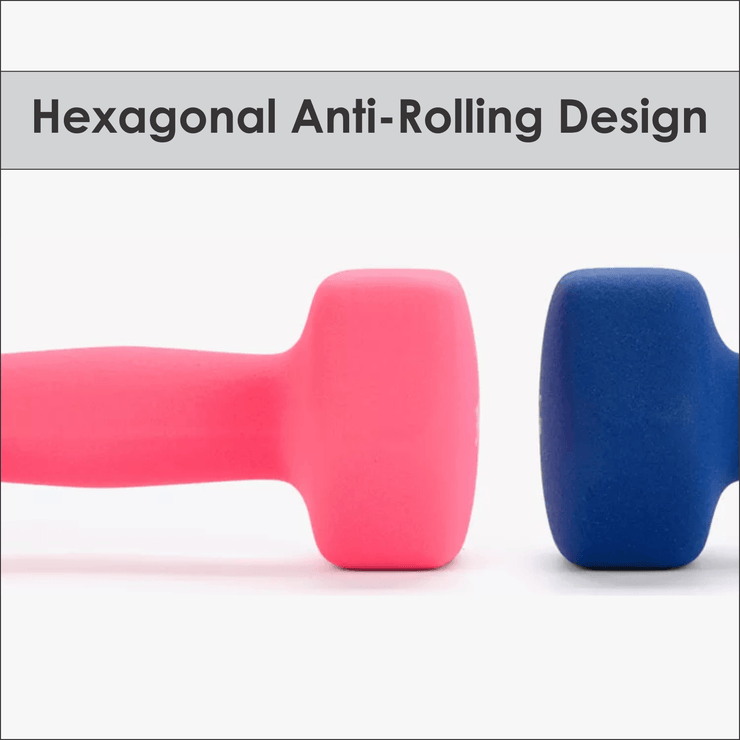 Neoprene Plastic Dip Dumbbells Set