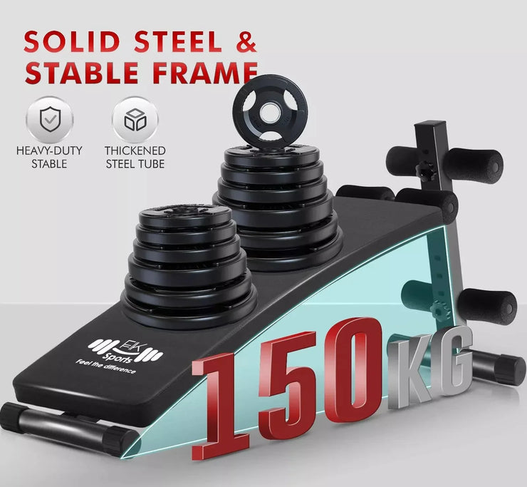 Sit Up Bench adjustable Core ABS Workout Multipurpose Thigh Support for Home Gym