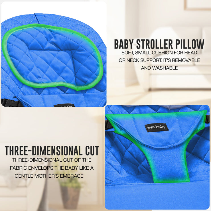 Newborn Baby Bouncer Chair – Soft & Durable Infant Rocker Seat, Foldable & Portable – UK Made Baby Rocking Chair