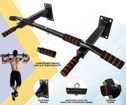 Wall Mounted Pull Chin Up Bar Heavy Duty Dip Station Gym Home Exercise Fitness