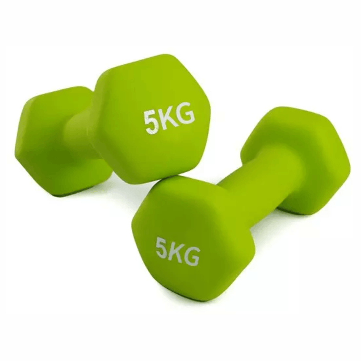 1KG Neoprene Plastic Dip Dumbbells Set