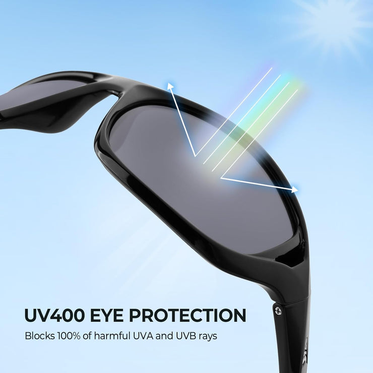 KastKing Dugan Polarized Sport Sunglasses for Men and Women, Ideal for Driving Fishing Cycling Running, UV Protection