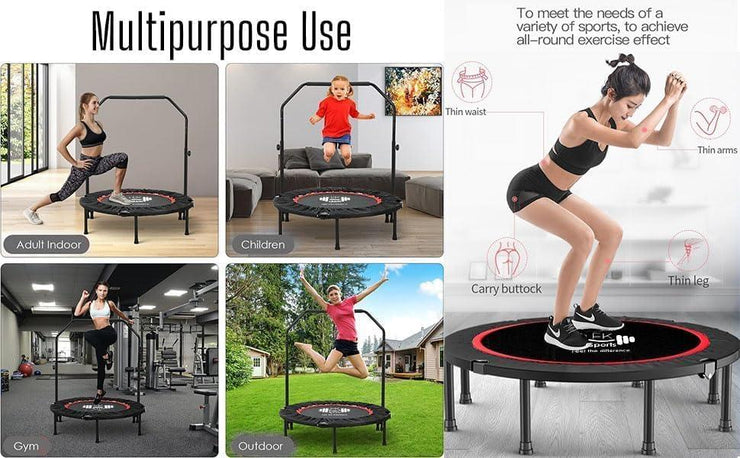 Mini Trampoline Foldable Trampoline Fitness Rebounder Exercise Bouncer 40/48"