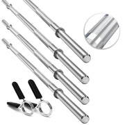 Standard 1" Chrome Barbell – 4ft, 5ft, 6ft, 7ft | Knurled Grip, Collars Included | Fits 1" Weight Plates – Home Gym & Strength Training