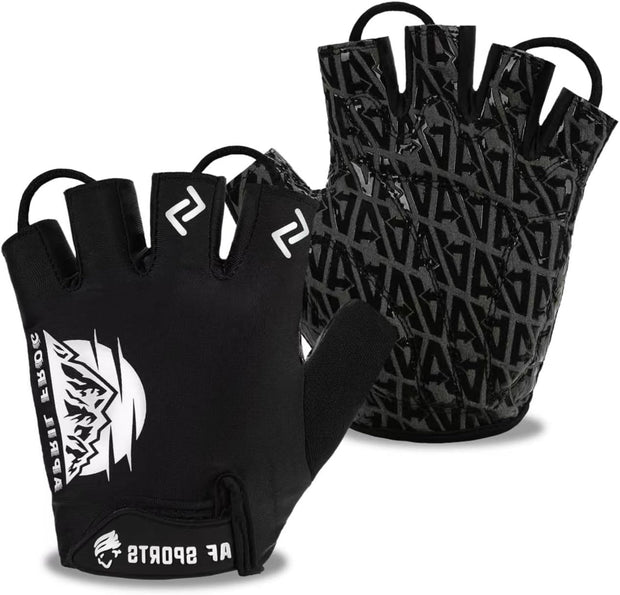 Bike Cycling Sports Gloves: Half Finger Bicycle Gloves for Men Women with 5MM Gel Pad - Anti-Slip Exercise Workout Gloves for Gym Motorcycle