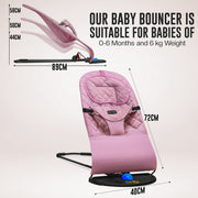 Newborn Baby Bouncer Chair – Soft & Durable Infant Rocker Seat, Foldable & Portable – UK Made Baby Rocking Chair