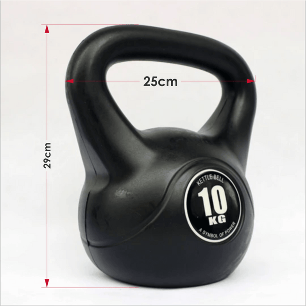 10kg Vinyl Coated Kettlebell – Heavy Duty Weight for Home Gym Workouts, Strength Training & Fitness – Ideal for Men & Women