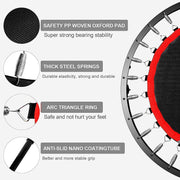 Mini Trampoline Foldable Trampoline Fitness Rebounder Exercise Bouncer 40/48"