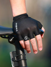 INBIKE Cycling Gloves - Shock-Absorbing, Breathable, Anti-Slip Fingerless Road Bike Gloves for Men & Women