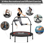 Mini Trampoline Foldable Trampoline Fitness Rebounder Exercise Bouncer 40/48"