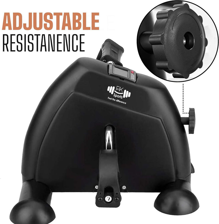 Portable Mini Exercise Bike – Under Desk Pedal Exerciser with LCD Display (Black) – Compact Fitness Cycle for Home & Office