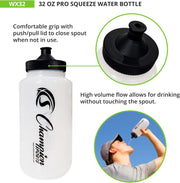 Champion Sports WX32 Pro Squeeze Water Bottle