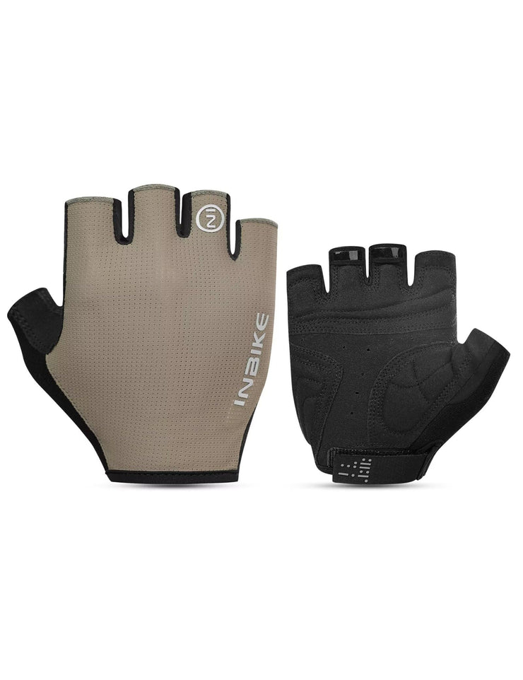 INBIKE Cycling Gloves - Shock-Absorbing, Breathable, Anti-Slip Fingerless Road Bike Gloves for Men & Women
