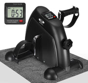 Portable Mini Exercise Bike – Under Desk Pedal Exerciser with LCD Display (Black) – Compact Fitness Cycle for Home & Office