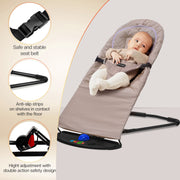 Newborn Baby Bouncer Chair – Soft & Durable Infant Rocker Seat, Foldable & Portable – UK Made Baby Rocking Chair