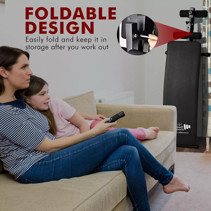 Sit Up Bench adjustable Core ABS Workout Multipurpose Thigh Support for Home Gym