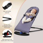 Newborn Baby Bouncer Chair – Soft & Durable Infant Rocker Seat, Foldable & Portable – UK Made Baby Rocking Chair