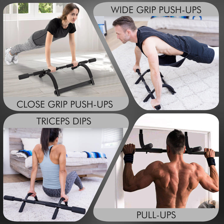 Pull Up Bar Doorway – Home Gym Chin-Up & Dip Bar for Strength Training & Full-Body Workouts