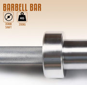 Olympic Barbell Bar – 2" Chrome Finish | 4ft, 5ft, 6ft, 7ft with Collars | Anti-Slip Grip for Weightlifting & Strength Training