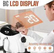 Portable Mini Exercise Bike – Under Desk Pedal Exerciser with LCD Display (White) – Compact Fitness Cycle for Home & Office