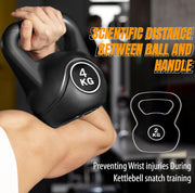 Vinyl Coated Kettlebells – Heavy Weight Kettlebell Set for Home Gym Workouts (2kg to 24kg) – Strength Training for Men & Women