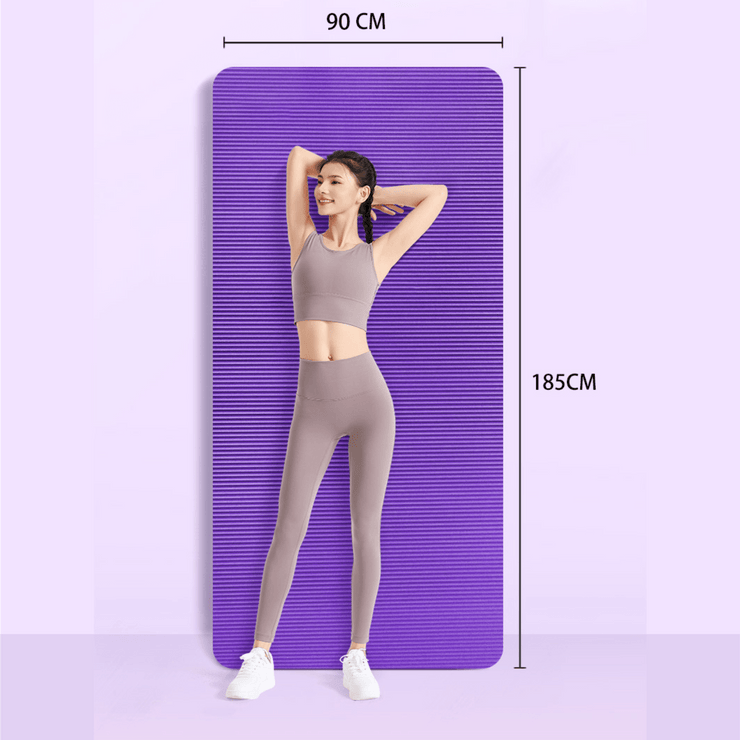 Yoga Mat 15mm Thick Exercise Mat Gym Workout Fitness Pilates Home Non Slip NBR