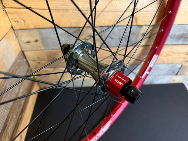 (Slam69built) Halo T2 26" / Halo Wideboy & Halo MT SS Dirt Jump Wheelset (Red / Grey / Multi)