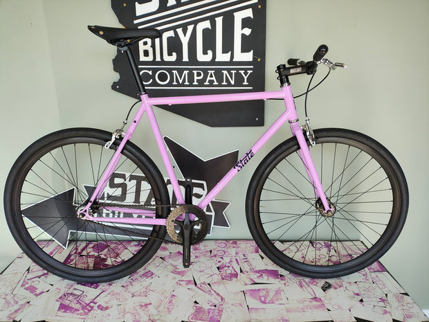 #NS1300 – 4130 Fixed-Gear / Single Speed | Purple Reign – Flat Bar / 700c (Size Large 59cm,  Used/Great Condition)