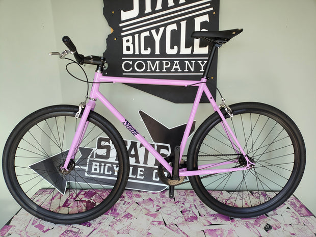 #NS1300 – 4130 Fixed-Gear / Single Speed | Purple Reign – Flat Bar / 700c (Size Large 59cm,  Used/Great Condition)