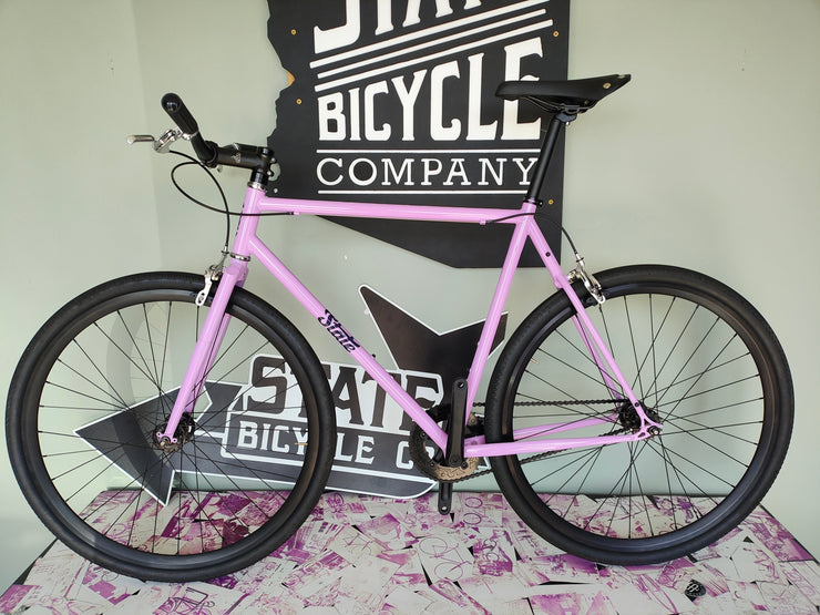 #NS1300 – 4130 Fixed-Gear / Single Speed | Purple Reign – Flat Bar / 700c (Size Large 59cm,  Used/Great Condition)